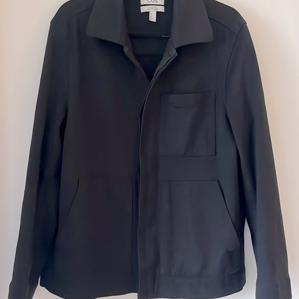 COS Dark Jacket with Button Closure - Picture 3 of 7